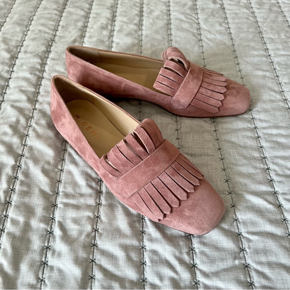 M. Gemi Suede Fato Loafers Blush 5.5
